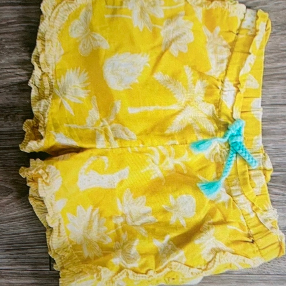 Biden yellow pineapple print shorts